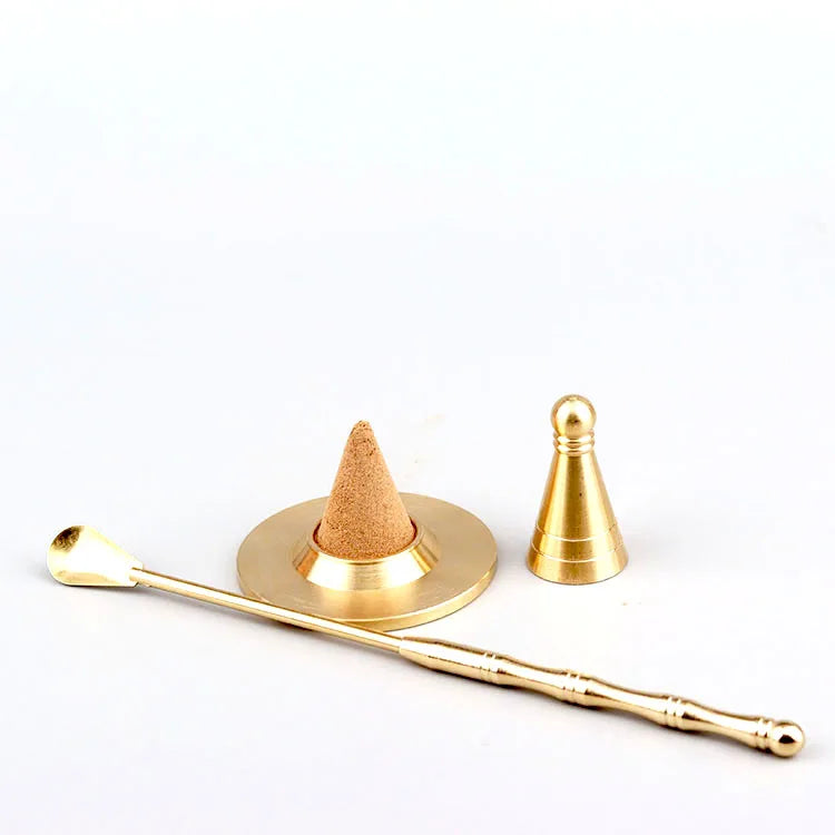 YS DIY Pure Copper Tower Incense Making Molds Supplies Tool DIY Household Manual Tower Mould Cone Incense Printing Incense Tools