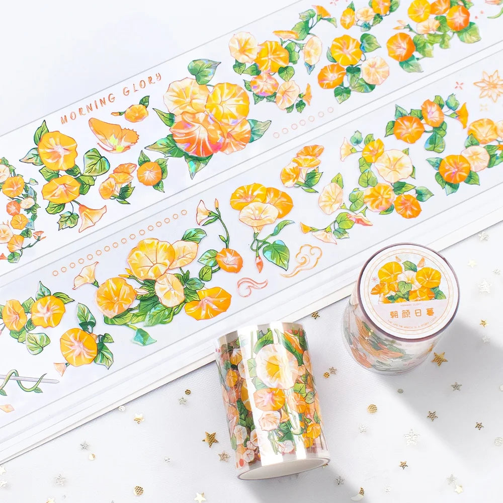 Custom Journaling Transparent PET Tape Sticker Rolls with Circle Label