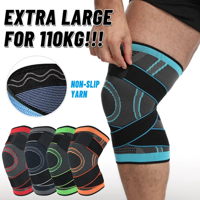 Plus Size  Knitted Knee Support Compression Knee Protector for Running Basketball Cycling Winter Sport