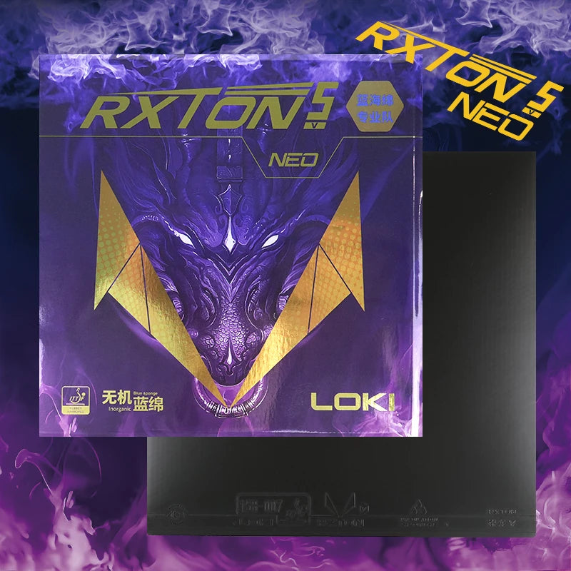 Loki New Upgrade Rxton 5Neo Table Tennis Racket Rubber High Speed Spin Professional Ittf Approved Rubber Table Tennis