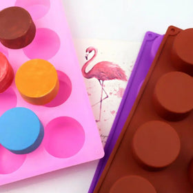 138 Factory Stock 8 Hole Cylinder Round Shape Soap Making Moldssilicone Cake Mold Silicone Candle Molds