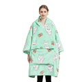 Factory Custom Luminous Sherpa Blanket Hoodie Oversized Star Wearable Glow in the Dark Hoodie Blanket Kids