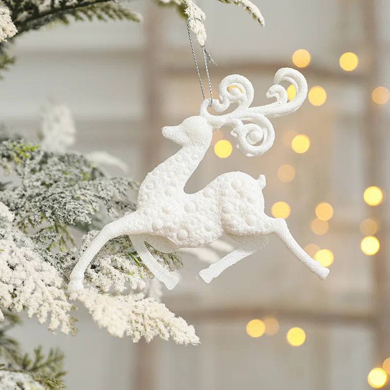 Creative Crafts Christmas Tree Home Decoration Gift Accessories Snowflake Angel Wing Elk Pendant Ornaments