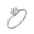 High Fashion Real Gold Rings 14k AU585 Solid White Gold Wedding Rings Hot Selling Simple Design Gold Jewelry
