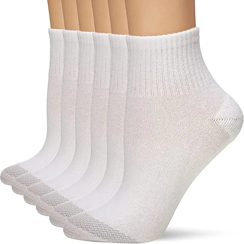 Custom Men's Cotton Athletic Socks Ankle-Sized Sports Socks for Outdoor Running Youth and Children Logo on Bottom for Autumn
