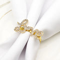 Luxury Metal Napkin Rings Holder Rhinestone LOVE Letter Wedding Table Accessories Valentine's Day Party Decoration Crystal
