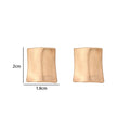 TongLing Zinc Alloy Nickel Free Brushed Gold Plated Jewelry Geometric square Minimalist Earrings Stud for Women Girl Men