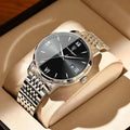 Poedagar Wholesale Price Montre Homme Luxury Stainless Steel Men Watch Calendar Waterproof Quartz Watch for Men