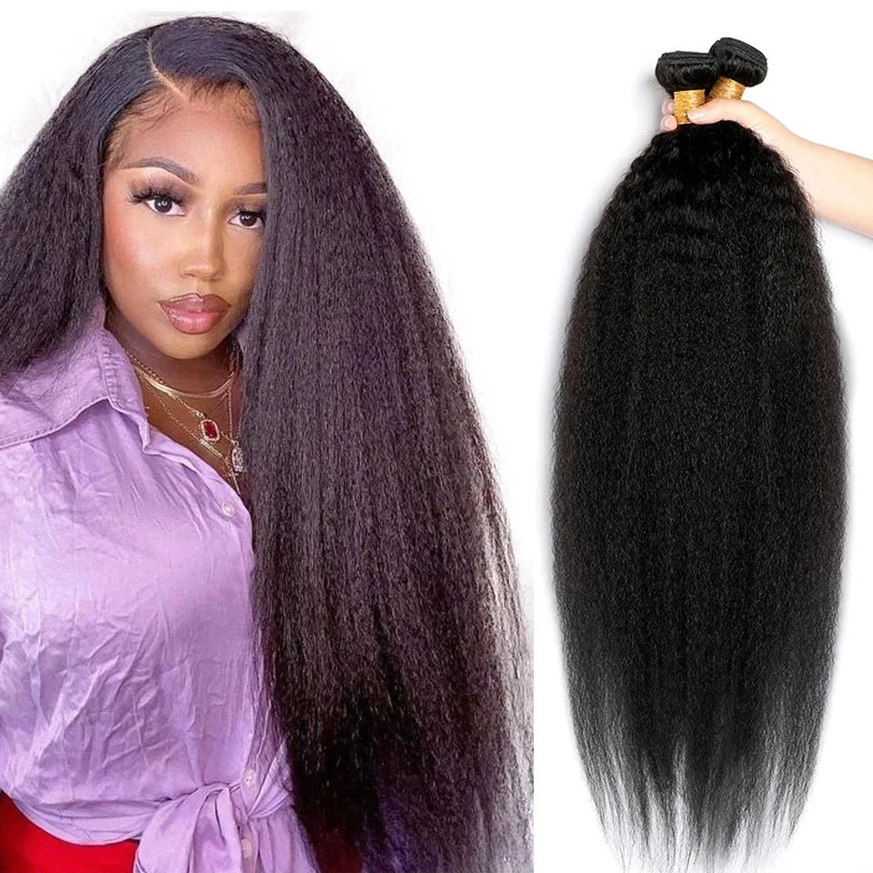 Wholesale Brazilian Cuticle Aligned Hair Vendors Raw Human Hair Weave Bundles100% Virgin Raw Human Hair Kinky Straight Bundle