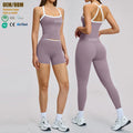 Ufinebest 2026 Women Seamless Plus Size Yoga Set Workout Sportswear Crop Top High Waist Leggings Gym Fitness Set
