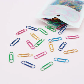 OEM Manufacturer's Mix Colorful PET-Coated Standard Paper Clips CNC Machine's Normal Shape Metal Set