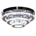 Crystal Ceiling Light Fixture 6000K Flush Mount Crystal Chandelier Modern LED Kitchen Light Fixture MegaBDM