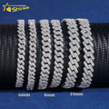 Hot Sale Fine Jewelry Lab Diamond 925 Sterling Silver 14k Gold Plated Vvs Moissanite Diamond Bracelet Men Cuban Link Bracelet