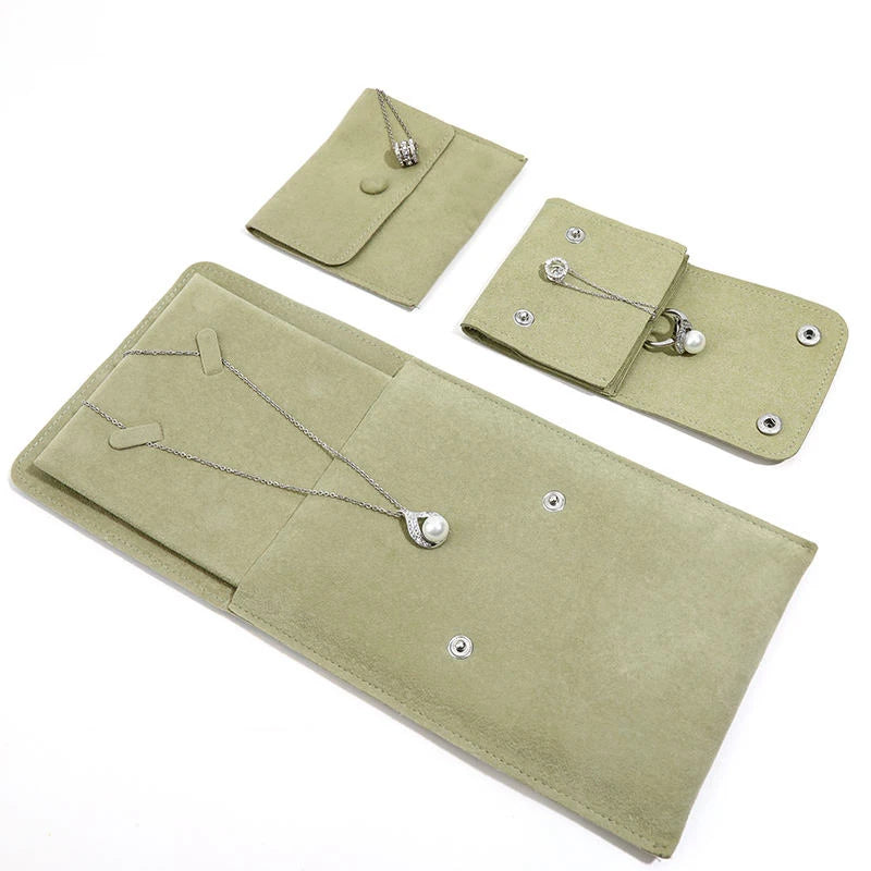 In Stock Custom Logo Small Jewelry Packaging Bag High Quality Eco Friendly Pouch Suede Jewellery Bag