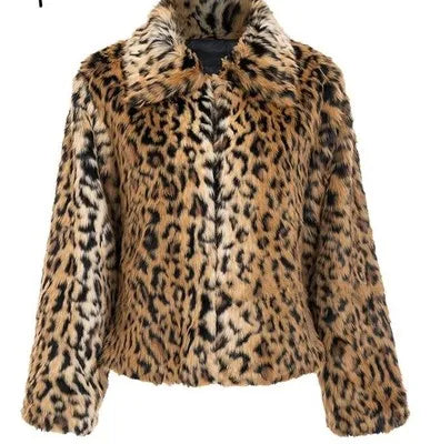 China Soft Short Printed Women Fox Faux Fur Breathable Elegant Winter Jacket