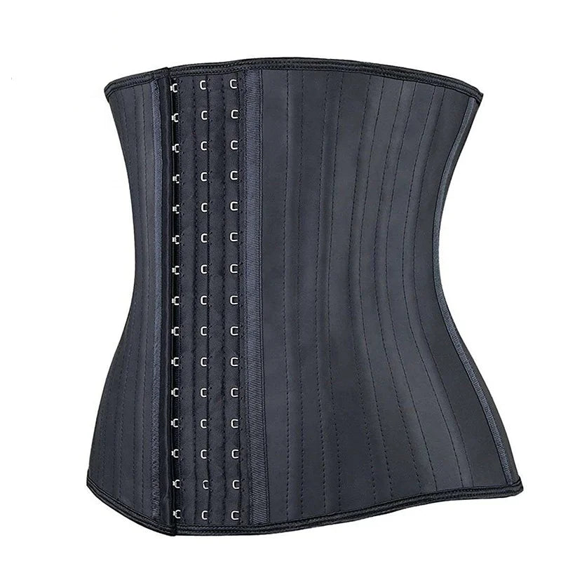 100% Natural Latex Tummy Fat Burning Waist Cincher Underbust Waist Shaper Sport Girdle 25steel Bone Latex Waist Trainers