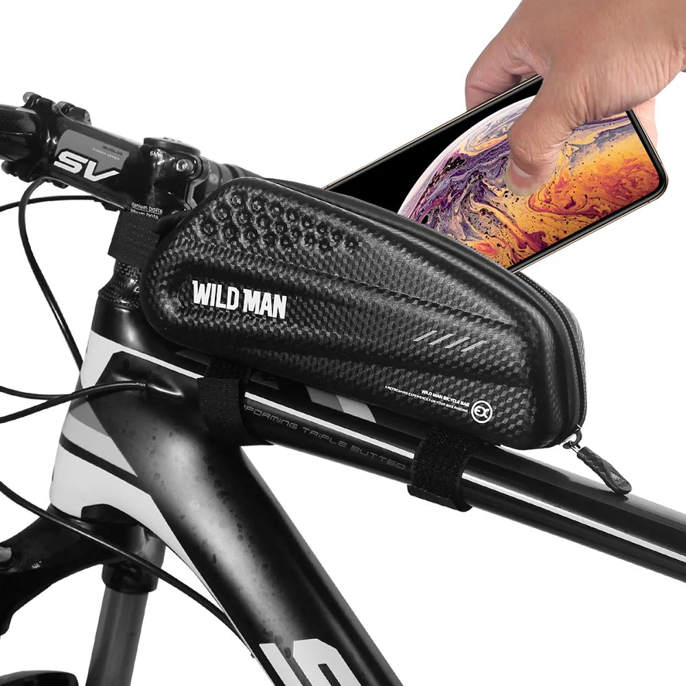 New Image 1L Water Front Top Tube Cycling Bag EVA Hard Shell Front Beam Large Capacity Storage Pouch Mountain MTB Road Bicycle
