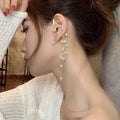 2021 New Pearl Tassel Ear hang Earrings Long Style Female No Ear Hole Earclip for Women