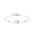 SL2040 925 Sterling Silver Fashion Creative Sun Moon Chain Bracelet Women Fine Jewelry Gifts for Valentines Day