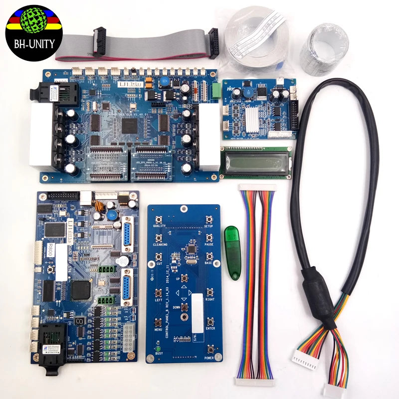 USB Version Hoson DX5 Print Head Board Set Dx5 Double Headboard Mainboard Carriage Kit for Solvent Printer