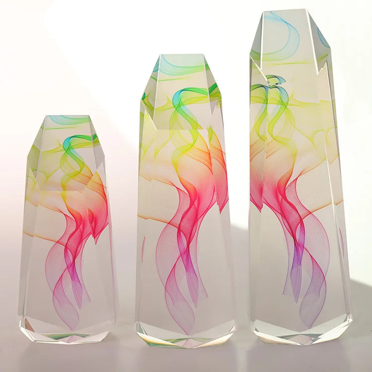 Full Color Printing Glass Plaque Awards Glass Crystal Trophies MH-NJ00617