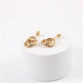 Fenny 18K Gold-plated New Popular Multi -circle Cross in Bulk Stud Earring for Women Wholesale Brass Ladies Jewelry