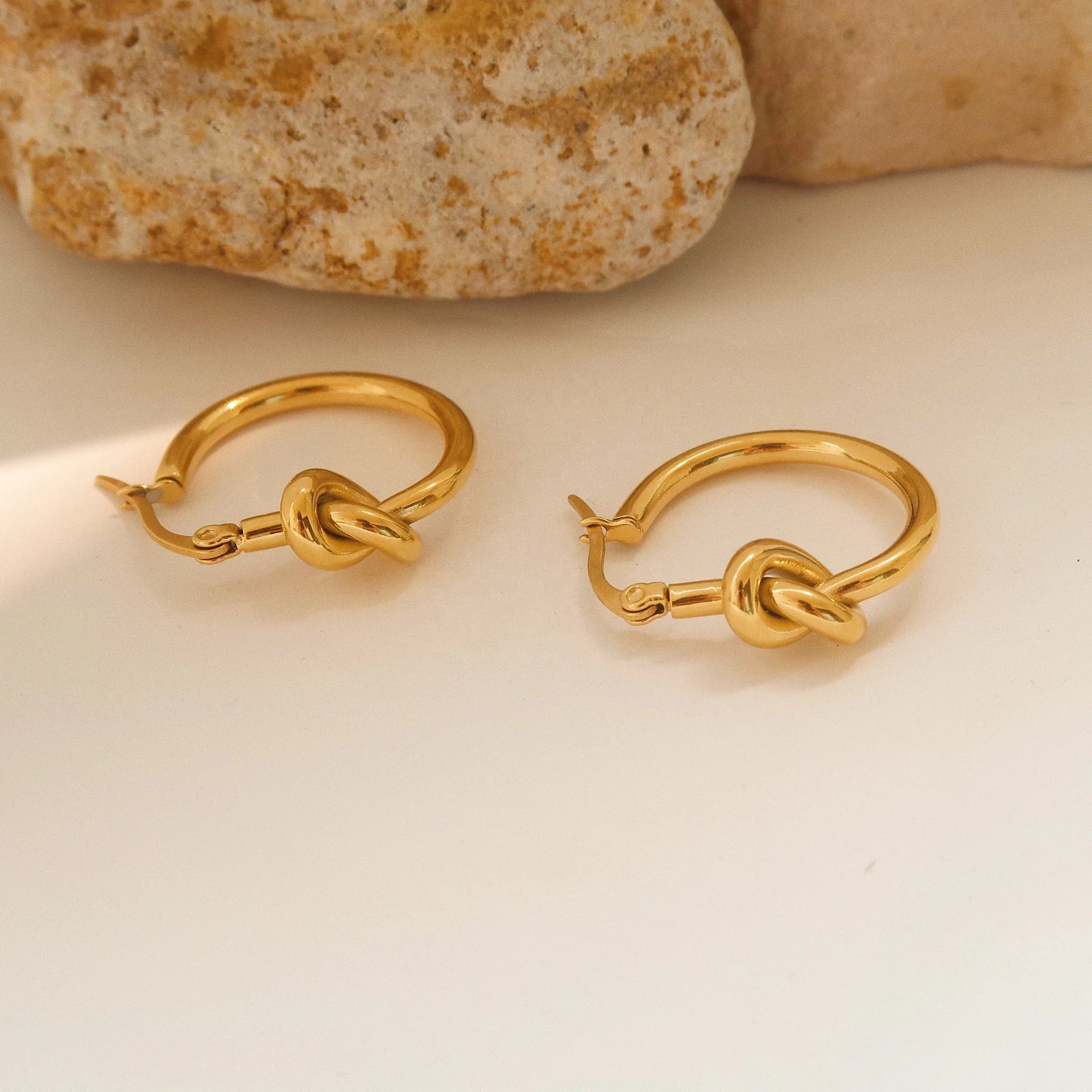 Dreamshow Tarnish Free Stainless Steel 18K Gold Plated Hoop Earrings for Women Minimalist Rings Women Jewelry