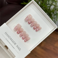 2026  Luxury Private Label Press on Nails Handmade Custom Thick Acrylic Nails With Rhinestones Artificial Fingernails