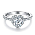 Anster Jewelry Eternal Forever Wedding Engagement Ring 1.0ct Heart Shape Moissanite Diamond Rings for Women