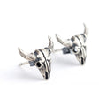 Sterling Silver 925 Vintage Earrings for Men and Women Skull Gothic Stud Earrings Hiphop Rock Jewelry