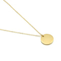 EManco 15MM Dainty Blank Disc Necklace Classic Gold Plated  Round Pendant Necklace Link Chain Stainless Steel Jewelry Wholesale