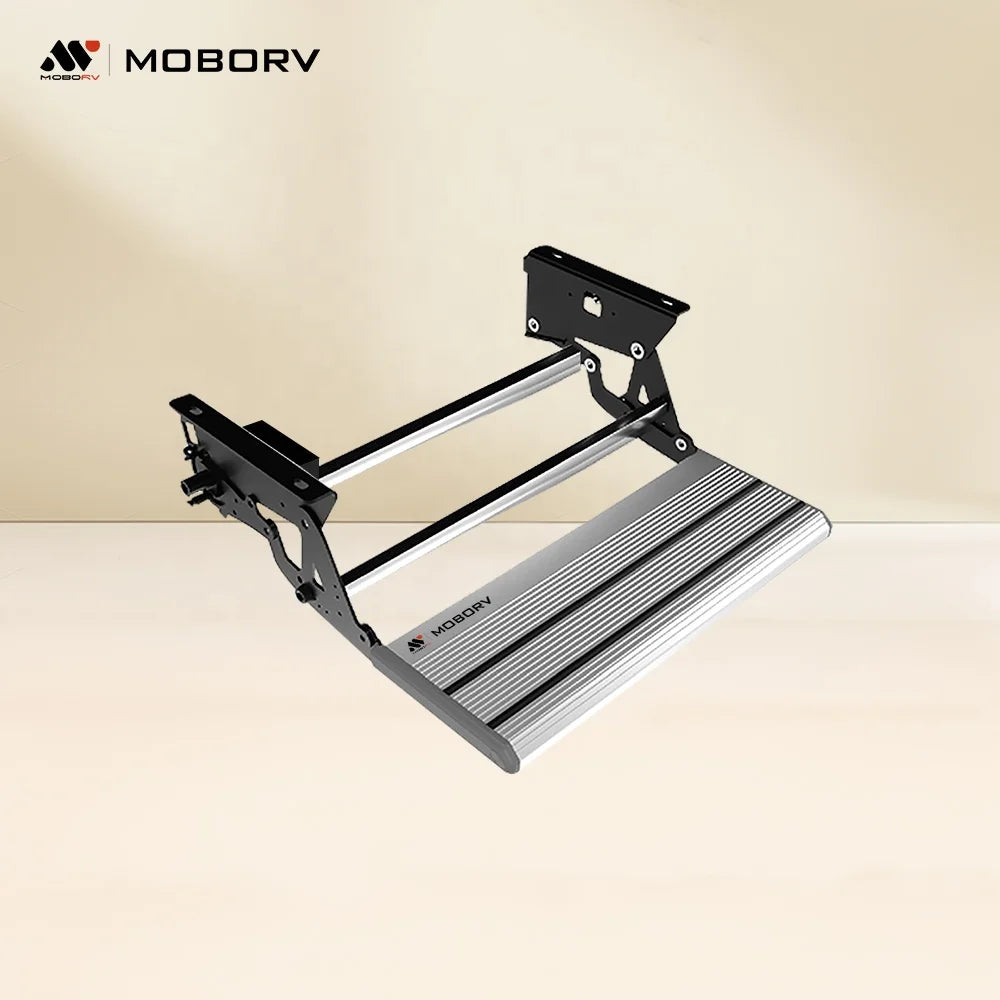 MOBORV Motorhome Recreational Vehicle Motorized Aluminum Step-Waterproof 200KG Load Capacity Automatic Control 1 Person Durable