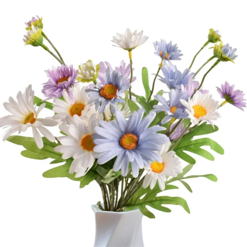 Artificial Wildflowers Daisy Silk Flower Arrangements Wedding Bouquets Floral Table for Home Kitchen Garden Party Decoration