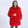 European Classic Womens Clothing Fox Fur Coat Bubble Coat for Ladies