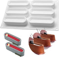 Eclair Silicone Baking Mold for Mousse Cake 3D Bar French Dessert Mold Long Strip Flexible Silicone Baking Molds
