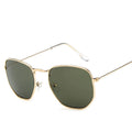 New Square Metal Polygon Sunglasses for Men and Women Retro Trend Dazzling Colored Glasses with Custom Logo