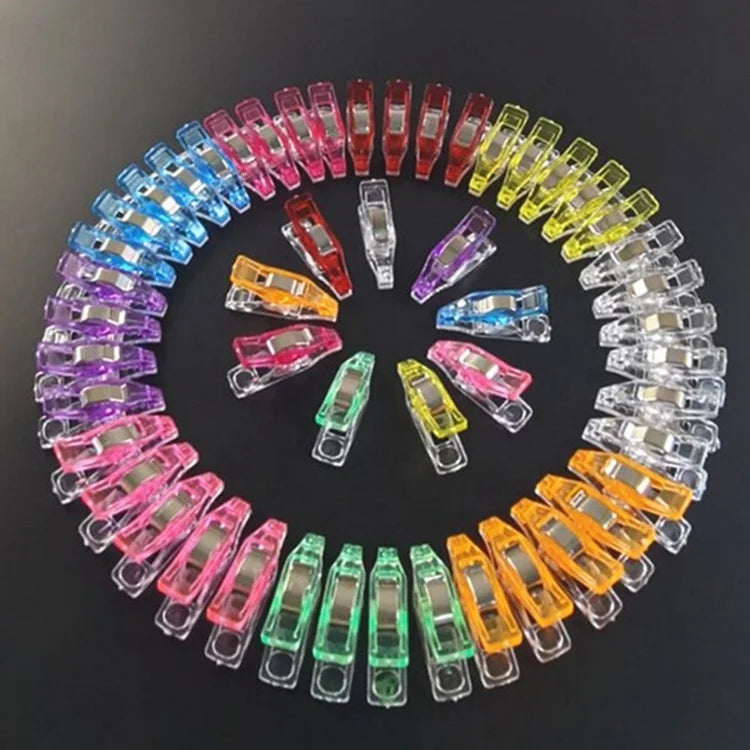 Wholesale Random Color 27mm Japanese Quilter Clips Plastic Sewing Clips for DIY Crafts Quilting Supplies