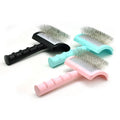 Baoli OEM Show Class Slicker Brush 105x173MM ABS Plastic Slicker Long Pins Dog Undercoat Grooming Pet Hair Fluffing Brush