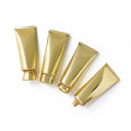 100ml Custom Wholesale Glossy Golden Aluminum Plastic Empty Travel Squeeze Bottle Skincare BB Cream Lotion Containers Soft Tube