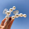 Female Ornament Hairgrip Ponytail Holder Woman Classic Big Pearl Hair Claws Hair Clips Crab Girls Hair Accessories Hairpins