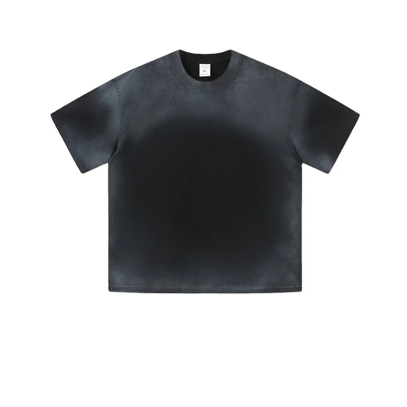Custom Vintage 280 GSM 100% Heavy Cotton Acid Washed Oversized Relaxed Fit T-shirt with Logo Print Streetwear for Men MegaBDM