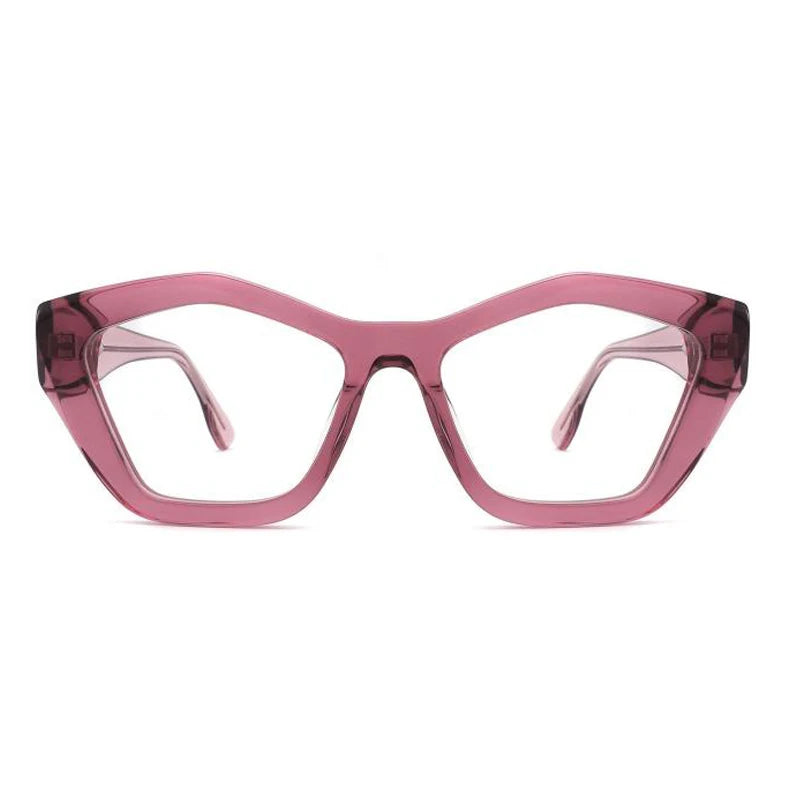Gentle Niche Elegant Pink Cat Eye Acetate Glasses Exquisite Temperament Eyeglasses Frames for Men and Women
