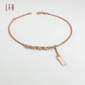 LFH 2 Different Chain Combine Half Double Layer Half Single Box Chain Gold Jewelry 18k Real Statelite Stamping Charm Bracelet