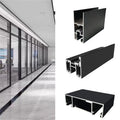 Soundproof Aluminum Frame Glass Partition Wall Profiles Detachable Modular Office Glass Partition Customization