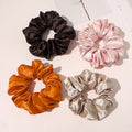 MIO Factory Wholesale Ins Big Large Intestine Hair Ring 15 Cm Solid Color Satin Vintage French Scrunchies Ponytail Holder