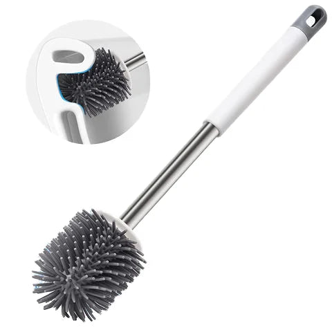 RTS Factory Best-Selling Silicone Bathroom Cleaning Brush and Holder Set Quick Drying Quality Toilet Brushes