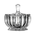 Hxglass 10cm Crystal Wedding Candy Jar Decorative Glass Storage Box with Lid for Decorative Tray Unique Dry Fruits Box
