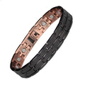 BioMagnetic Jewelry  Black Copper Chain Link Bracelet  Health Wristband Magnetic Mens Bracelet Jewelry
