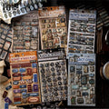 2 Sheets Per Package Die-cut Row of Waste 3D Stereoscopic Stickers Font Showroom Series Retro Mottled DIY Stickers