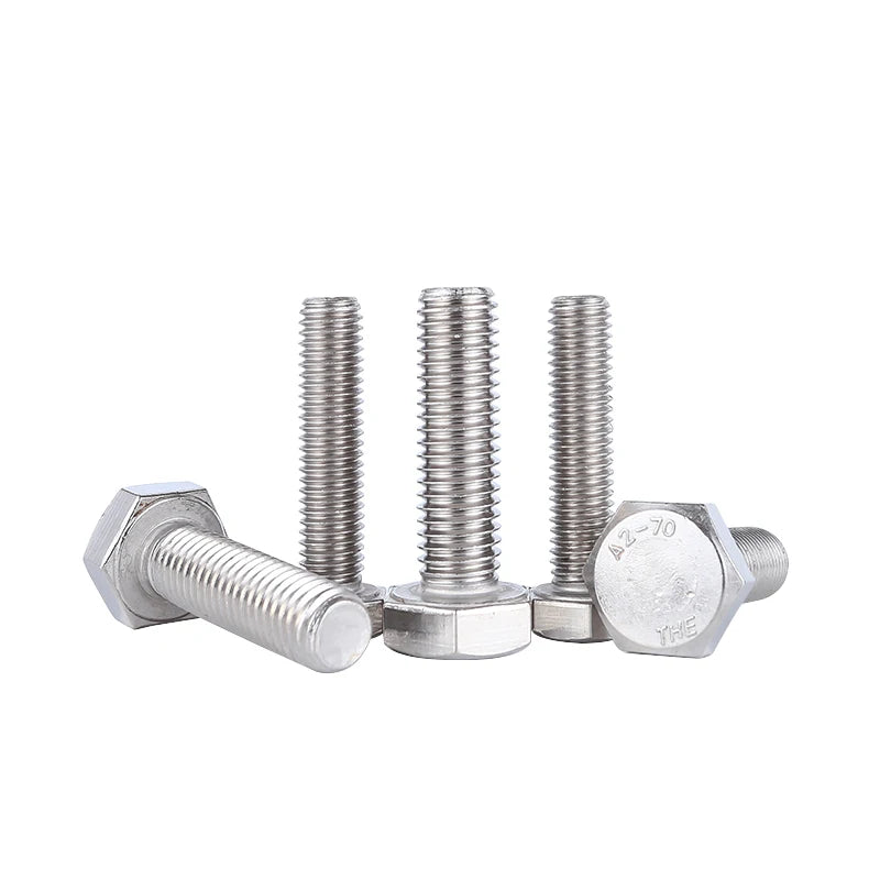 DIN 933 Full Thread Stainless Steel  Hex Flat Head Screw  Bolts